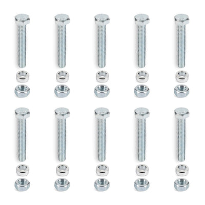 Set of 10 shear pins and matching nuts for 1501216MA 301172 replacement parts.