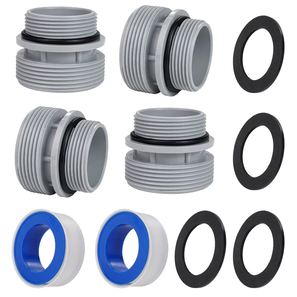 [Lifetime Warranty] 4560 Conversion Adapters Kit - Compatible with Intex Hayward Coleman, Filter Hose Conversion Kit 40mm to 1 1/2 Inch Pool Hose Adapter Fitting, Above Ground Pool Pump Connector - Pack of 4