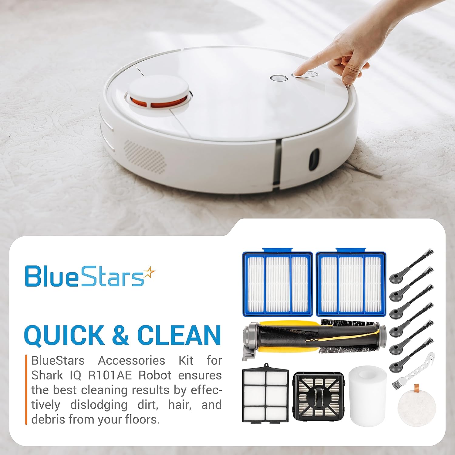 BlueStars Robot Vacuum Accessories Kit - Thumbnail 5