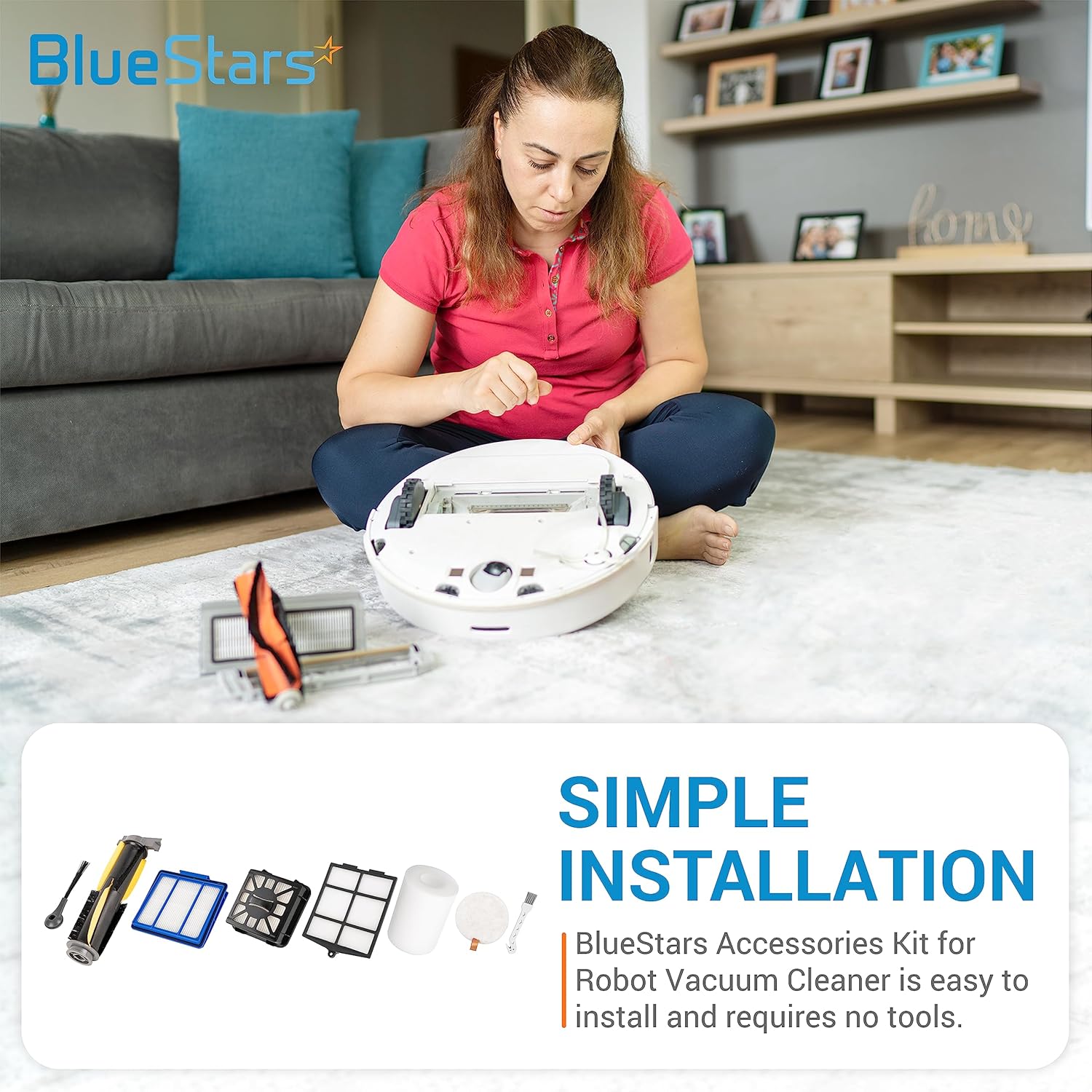 BlueStars Robot Vacuum Accessories Kit - Thumbnail 4