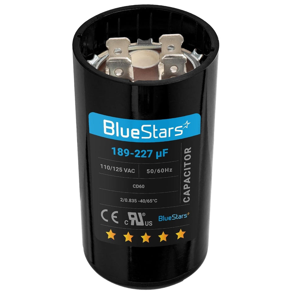 189-227 uf/MFD 125 VAC Volts Round Start Capacitor 50/60 Hz AC Electric