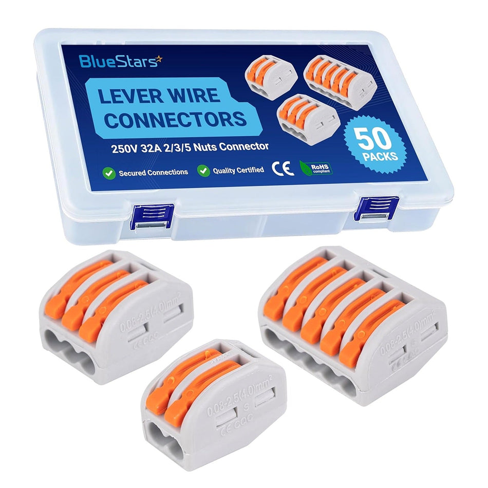 50 Pcs 2/3/5-250V 32A Orange Wire Connectors