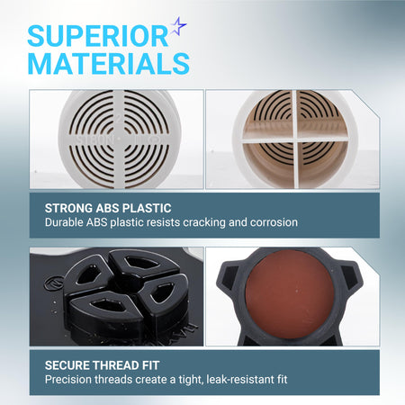 Close-up views of SX180LA pool sand filter drain cap assembly showing durable ABS plastic construction and threaded fit.