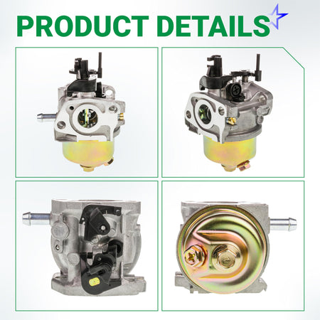 Multi-angle view of 951-14423 carburetor for Cub Cadet and Craftsman 159cc lawn mower engines.