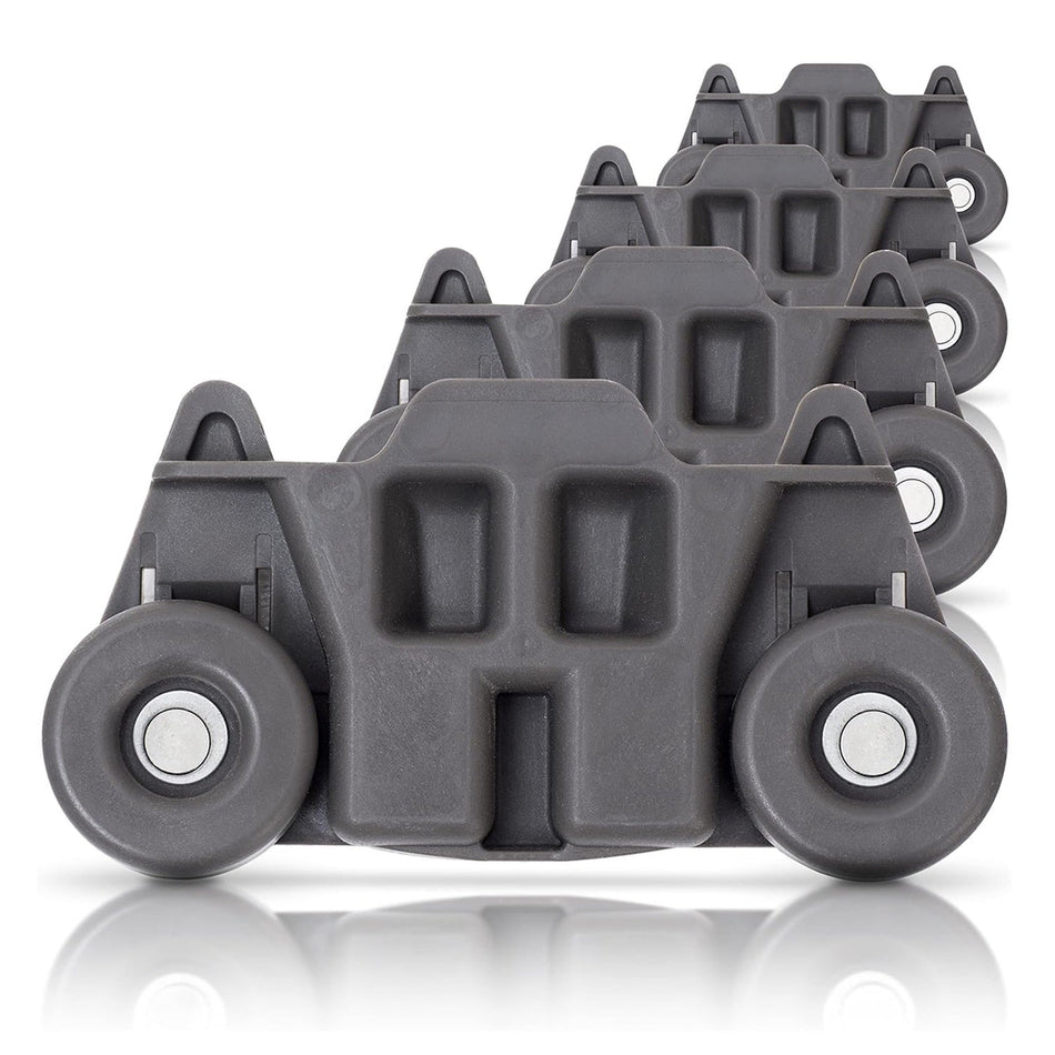 Ultra Durable W10195416 Dishwasher Lower Dish Rack Wheel - Pack of 4