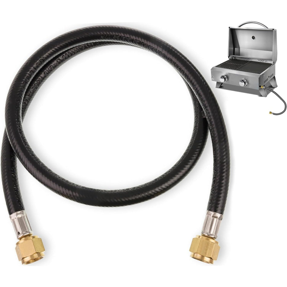 3 Feet RV Propane Hose Connector Assembly - 3/8" Female Flare x 3/8" Female Flare Quick Connect Hose 59913