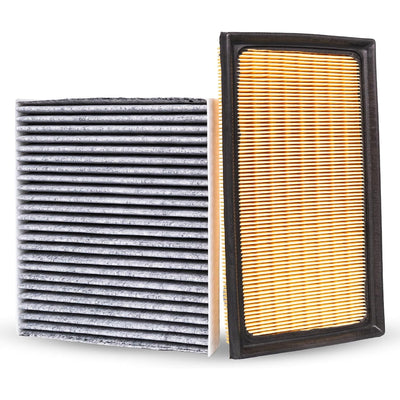 WP10322 CA12289 Cabin and engine air filter kit, two pleated filters shown side by side