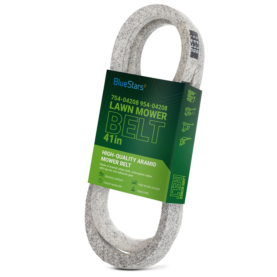 954-04208A upper drive belt for riding lawn mowers in branded packaging.