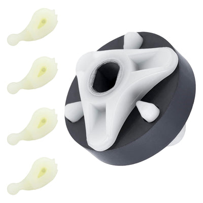 Direct drive motor coupling and 4-pack washer agitator dogs for Whirlpool and Kenmore washing machines.
