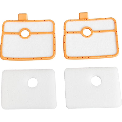 535316301 Air Filter, two orange frames and two white foam inserts shown