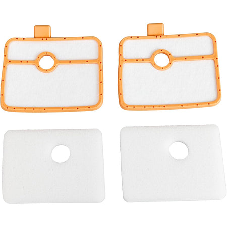 535316301 Air Filter, two orange frames and two white foam inserts shown