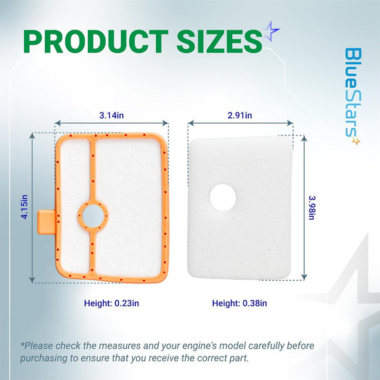 535316301 Air Filter, product size diagram showing labeled dimensions for the orange frame and white filter