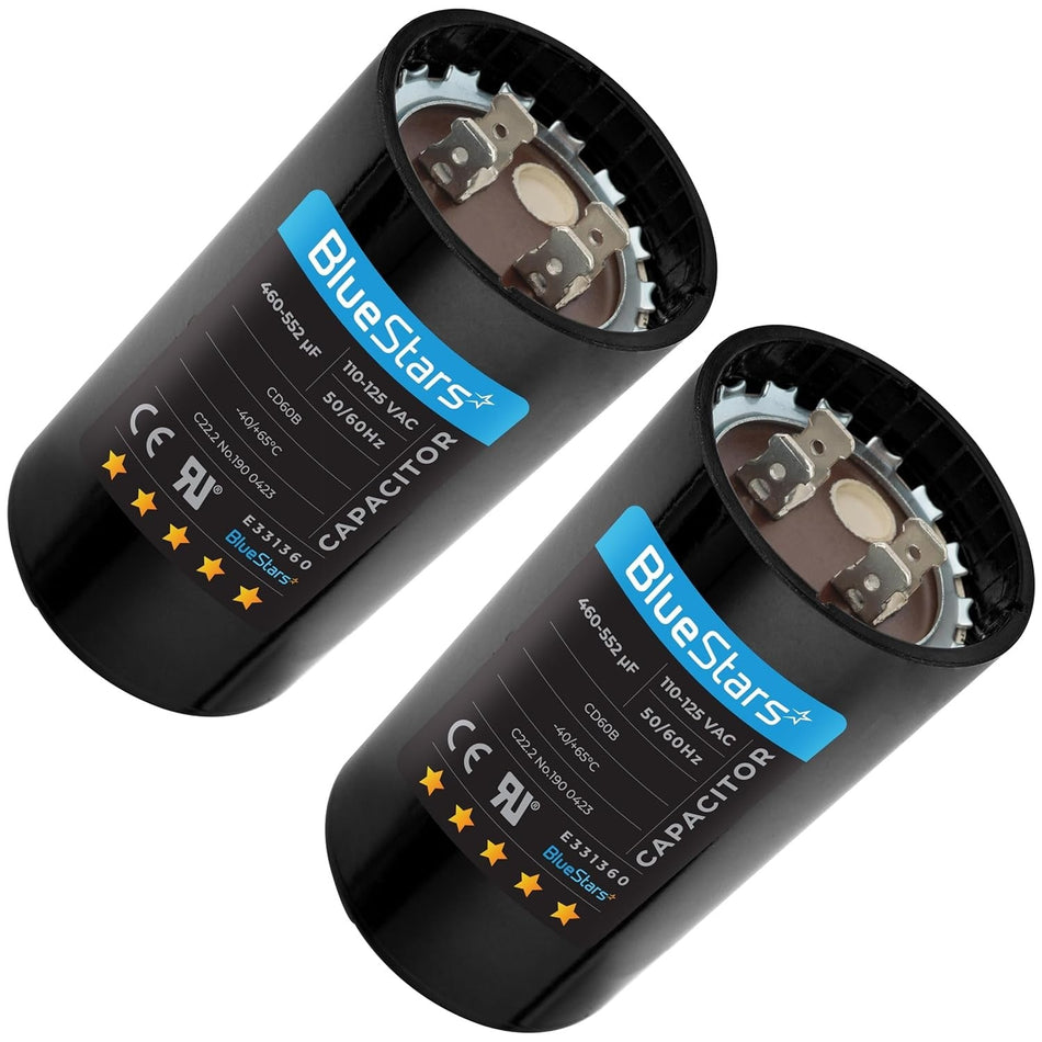 460-552 uf MFD 50/60 Hz 110-125 VAC Volts Round Start Capacitor