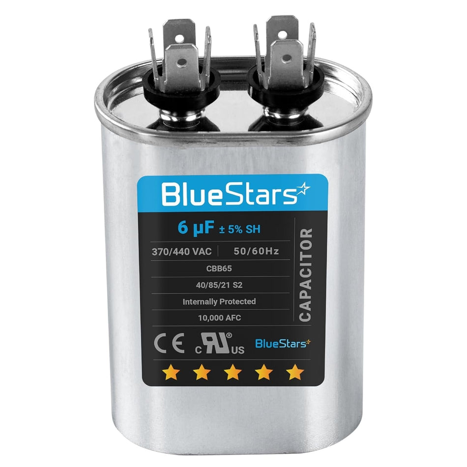 6uF mfd ±5% 370-440VAC Oval Run Start