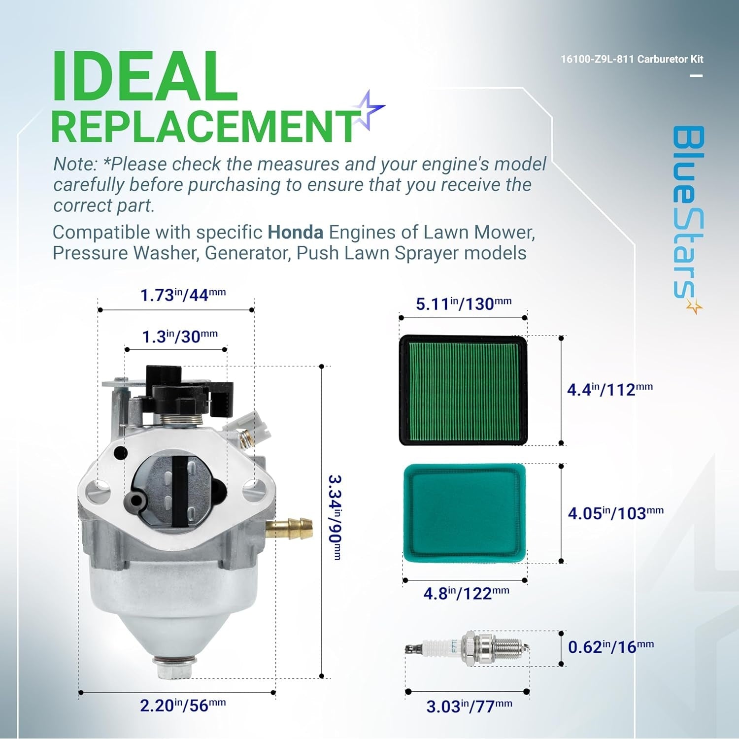 BlueStars 16100-Z9L-811 Carburetor - Thumbnail 2