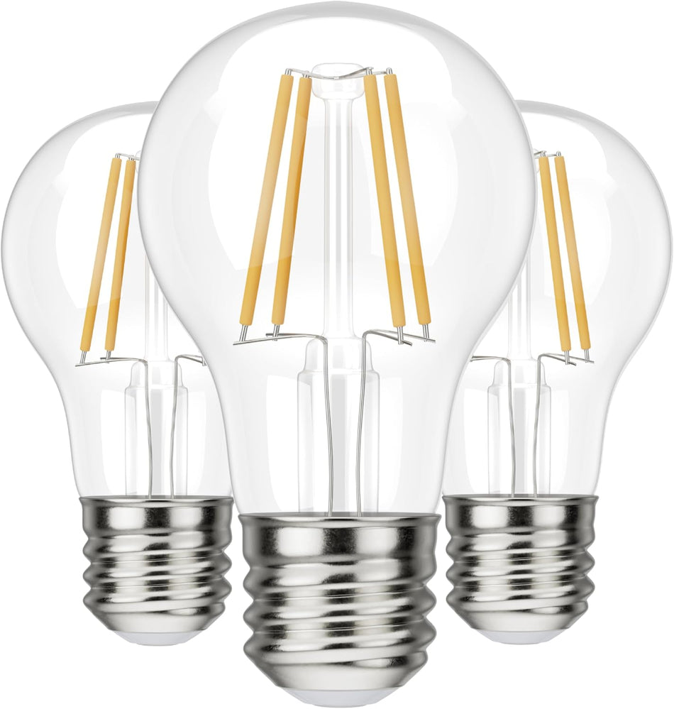 A19 LED Vintage LED Filament Bulb E26 Standard Base 120V 5W (60 Watt Equivalent), 2700K Warm White