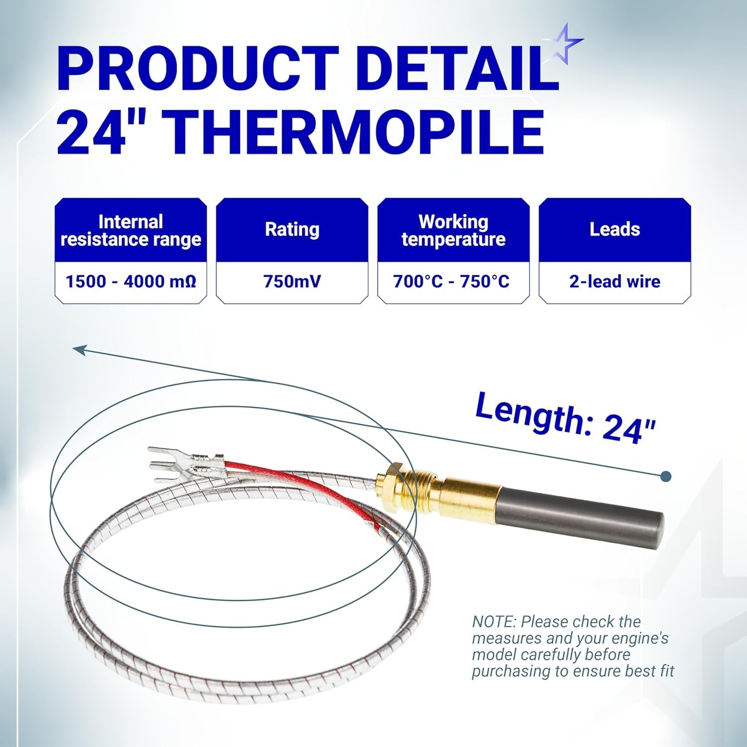 Honeywell Q313A 750mv Thermopile Replacement Part