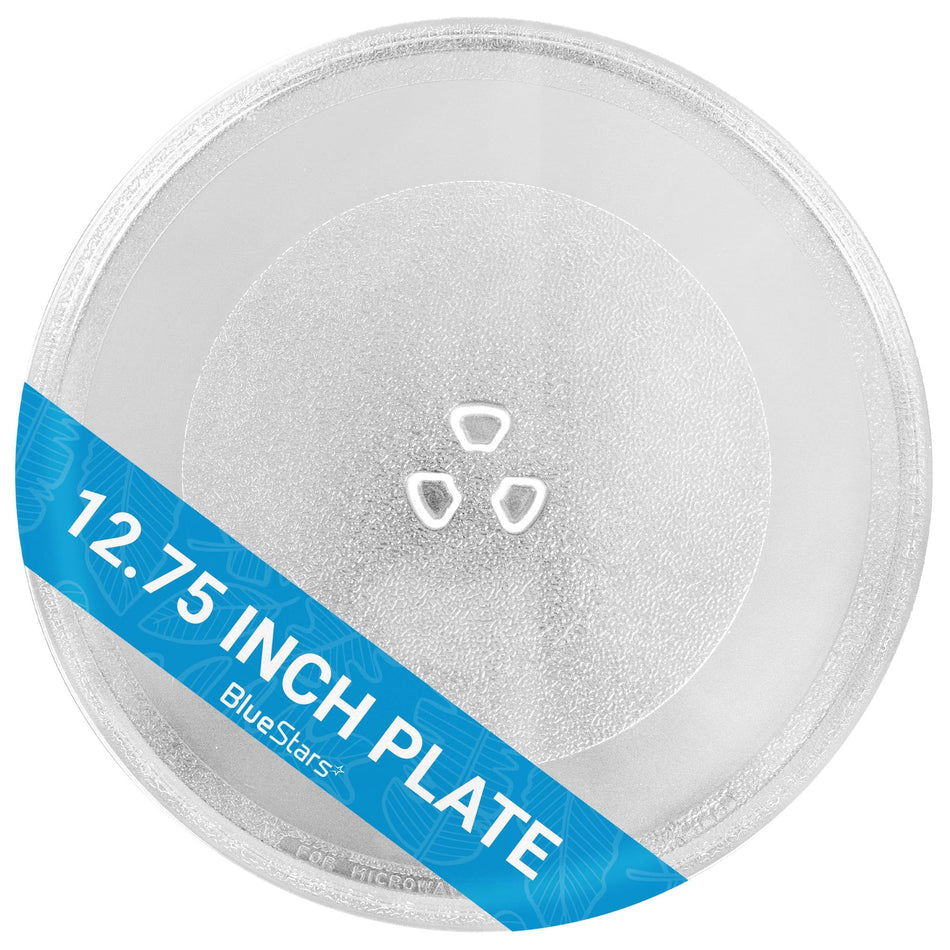 Universal Microwave Glass Plate 12.75"/32.5cm - Replaces 1B71961F 507049 WB49X10074 1B71961H - Compatible with for GE LG GoldStar Whirlpool Sharp Kenmore - Durable Y-Type Turntable Tray