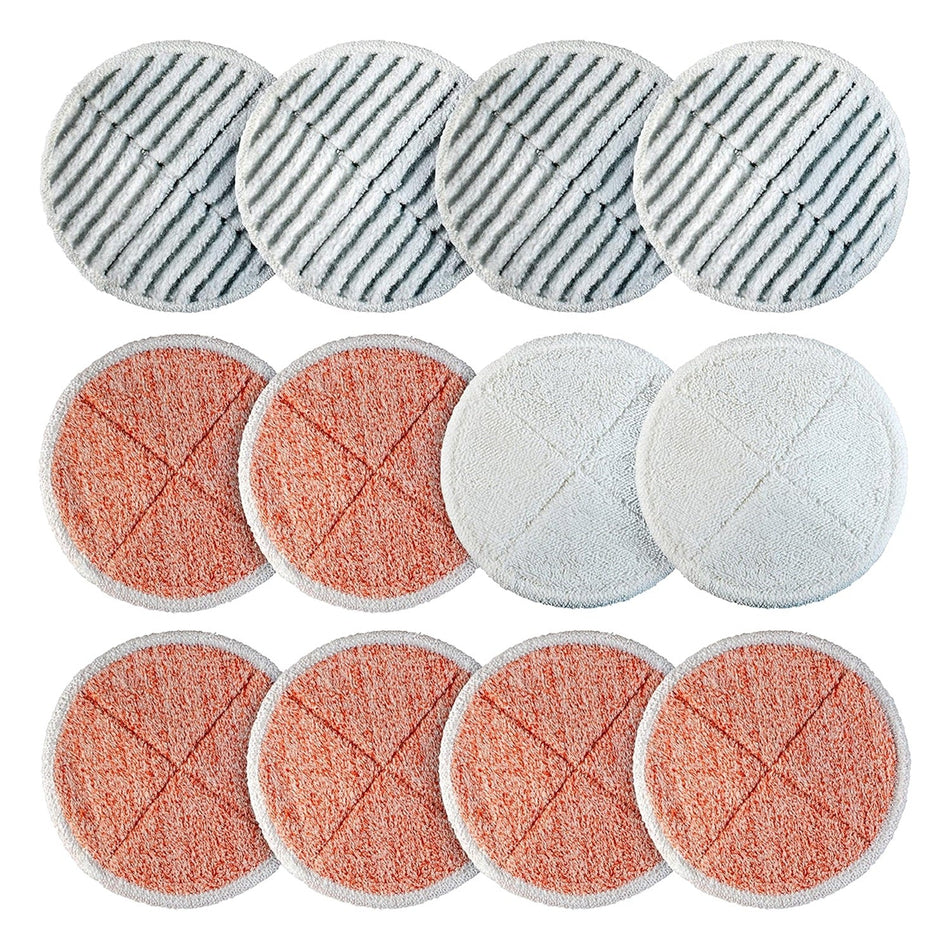 2124 23157 Spinwave Mop Pad for Bissell 2039A (6 Hard + 4 Scrubby + 2 Soft) - Pack of 12