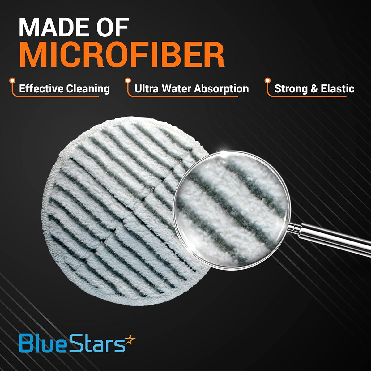 Close-up of microfiber replacement mop pad for Bissell Spinwave showing absorbent texture and cleaning material.