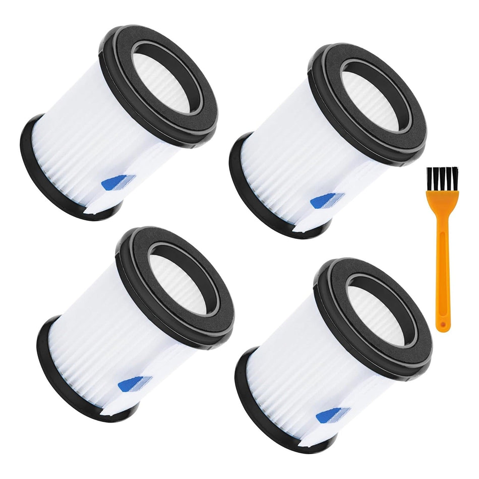 HEPA Filter with White Mesh and Brush, PACK OF 4 + Brush
