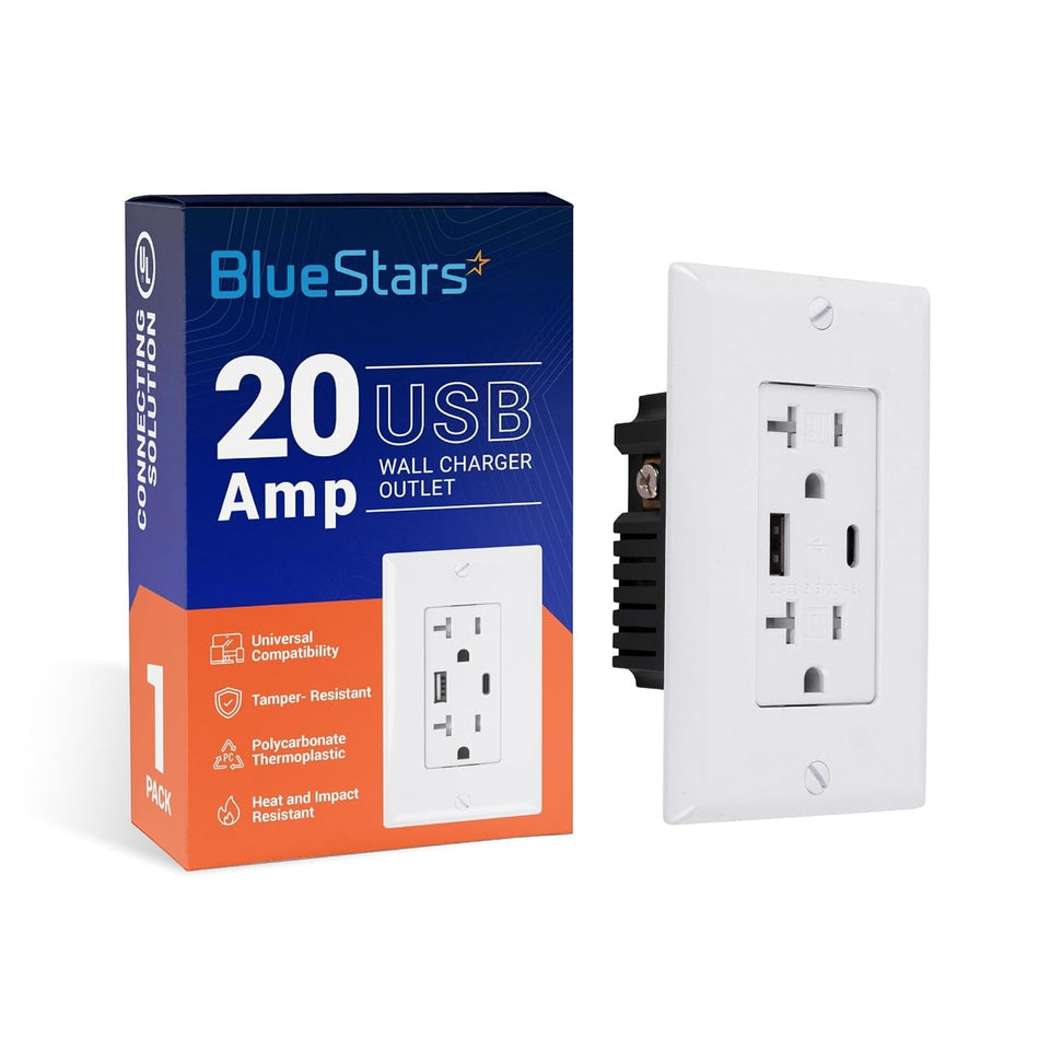 20 Amp Electrical USB Wall Charger Outlet