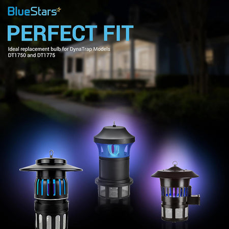 Three DynaTrap insect trap models compatible with 26W 3U 43050 4-pin replacement bulbs.