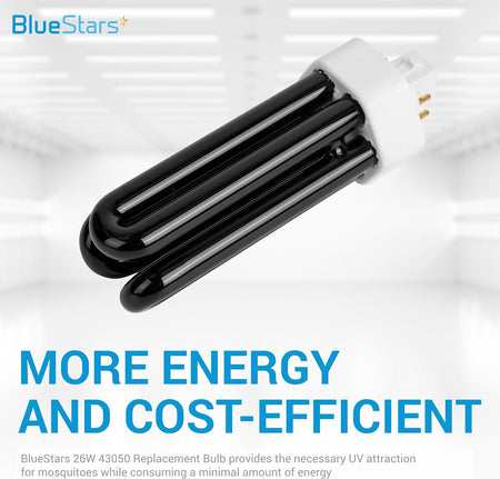 26W 3U 43050 replacement UV bulb with 4-pin base for mosquito traps.