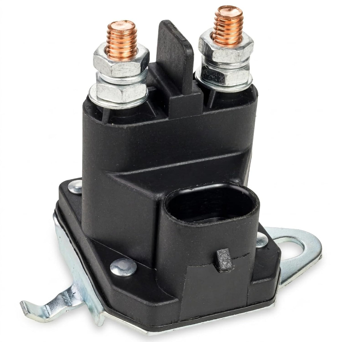 7CM-1241-212-51 Starter Solenoid 12V, front three-quarter view with two threaded terminals