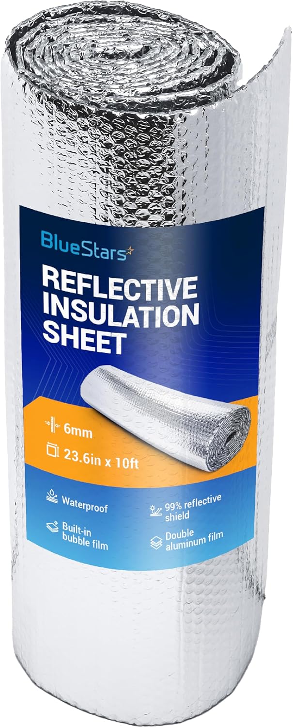 6mm Bubble Reflective Aluminum Foil Sheet (23.6 in x 10ft)