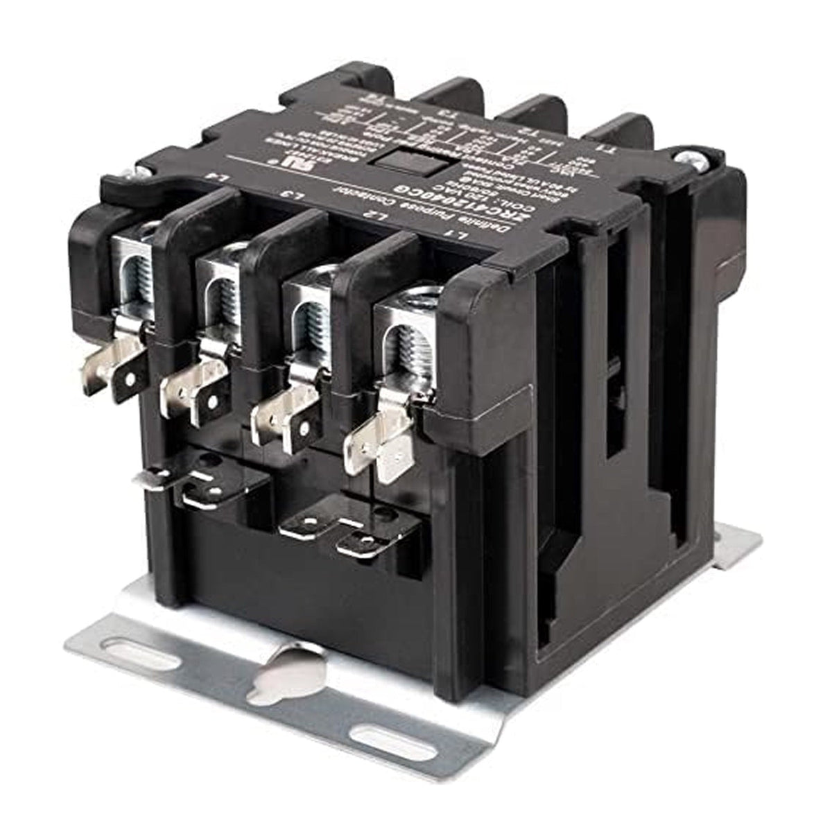 Electrical Contactor Base 4 Pole 40 Amp Contactor w/ 120V AC Coil