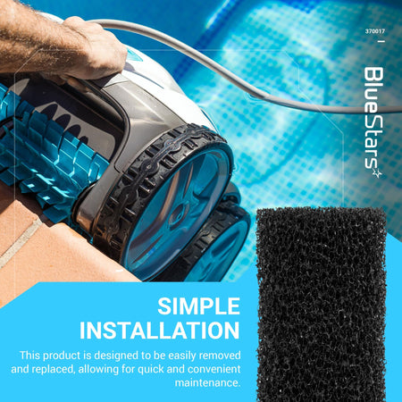 Close-up of 370017 sweep hose tail scrubber replacement for Pentair Legend pool cleaners.