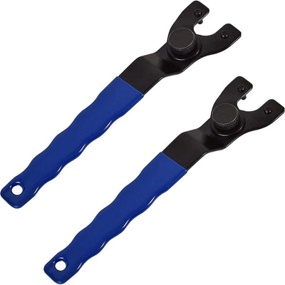 Two SEWA20 adjustable lock-nut grinder wrenches with blue ergonomic handles and black metal heads.