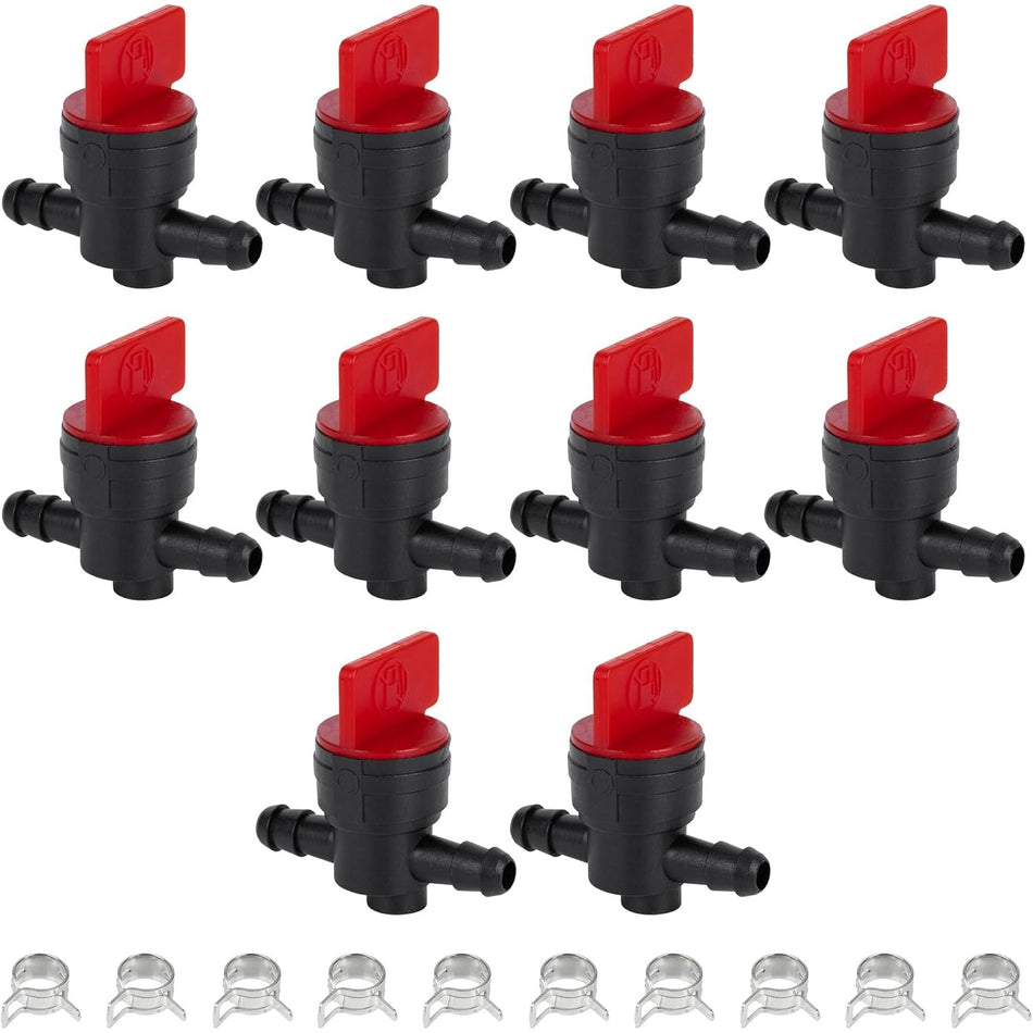 10-pack 494768 698183 1/4" Inline Fuel Shut Off Valve