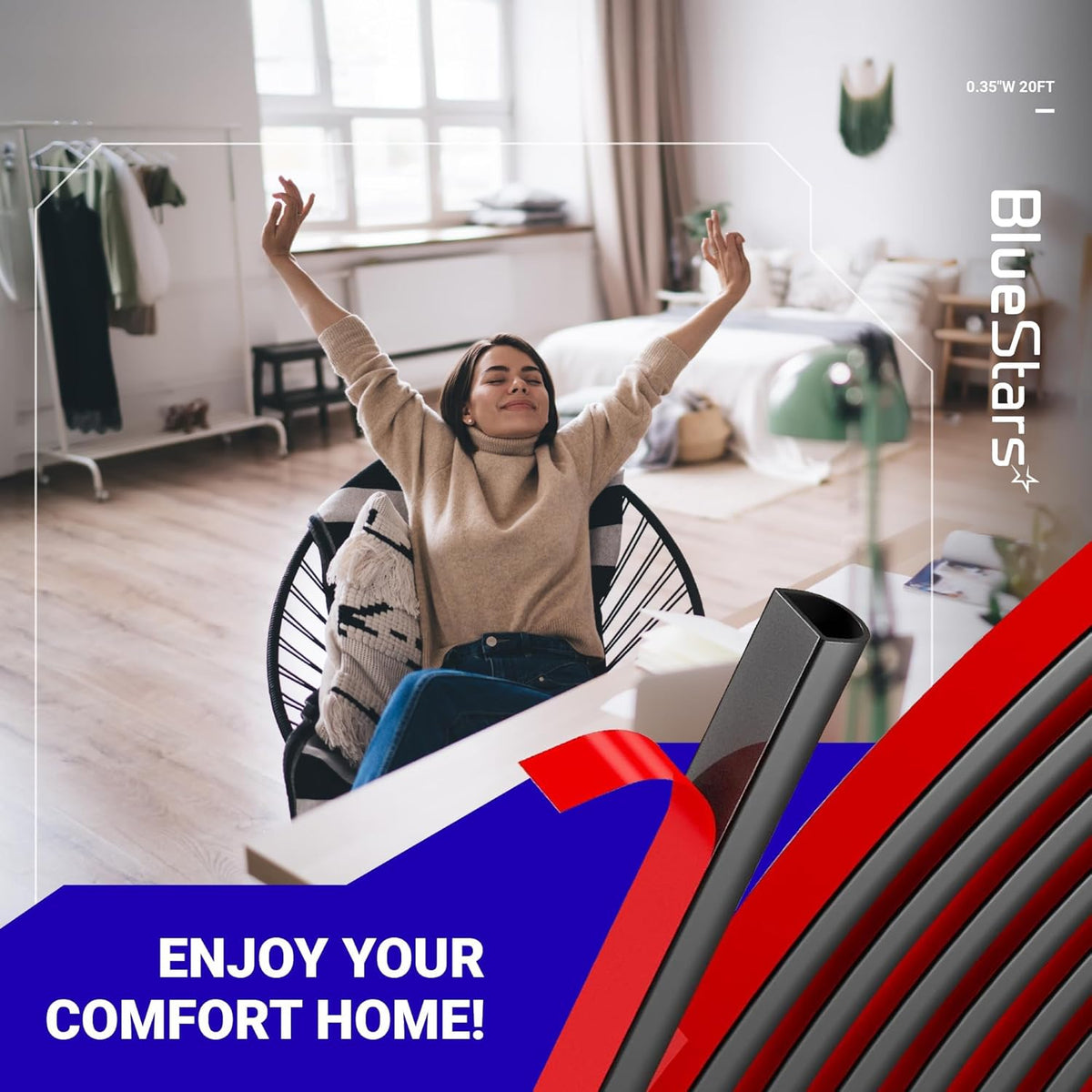 Black weather stripping soundproof door seal strips for a comfortable home environment.