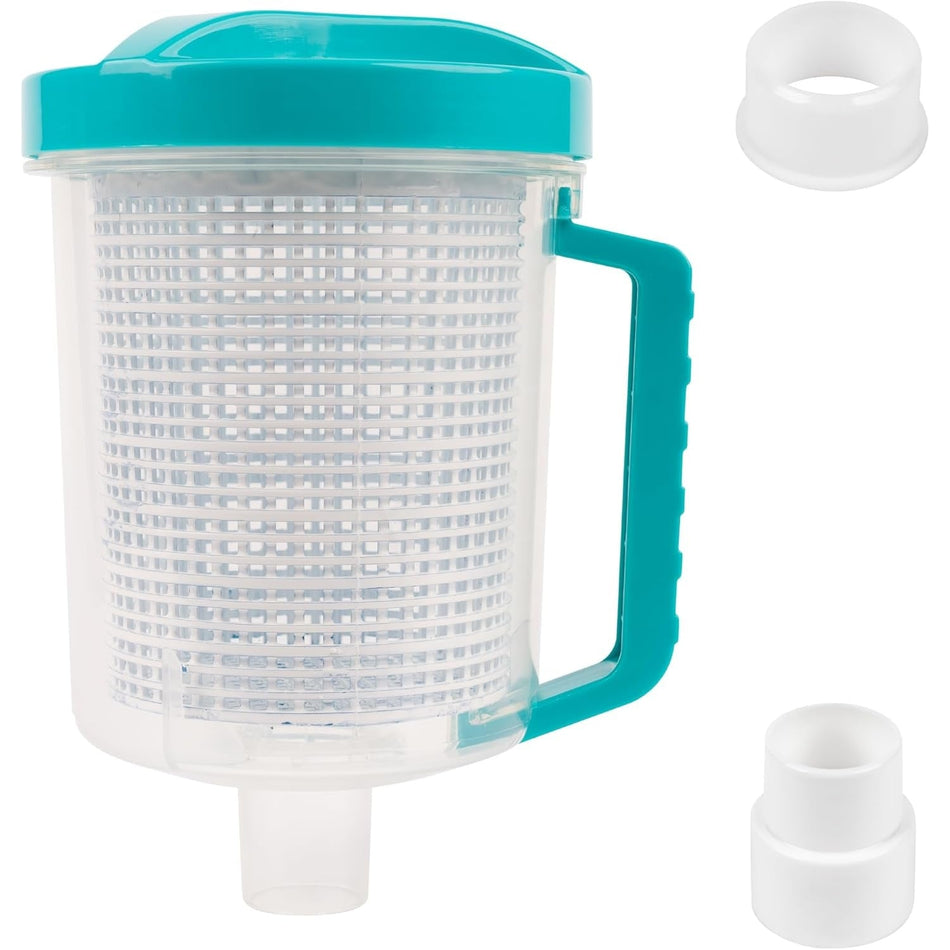 In-Line Pool Leaf Canister with Mesh Basket
