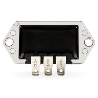15-Amp voltage regulator rectifier for Kohler engines with three-terminal connector view.