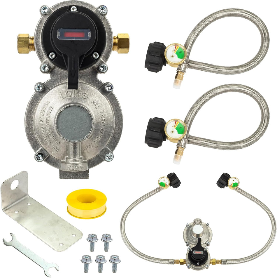 2-Stage Auto Changeover Dual Propane Regulator
