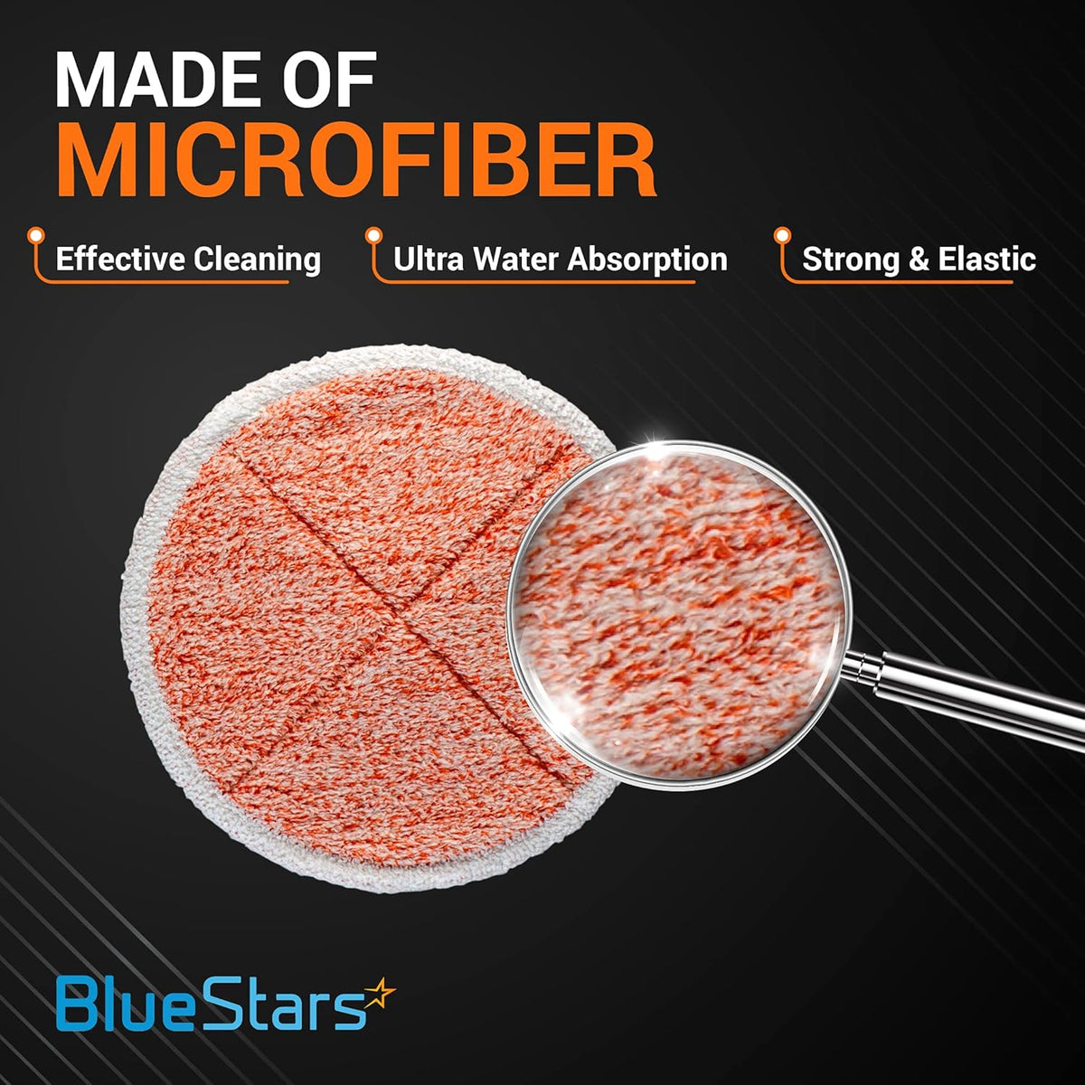 Close-up view of microfiber replacement mop pad for Bissell Spinwave showing texture and water absorption material.