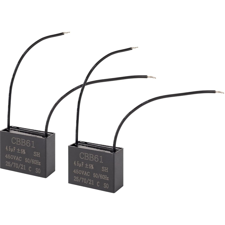 CBB61 4.5√é¬ºF/4.5uF 450V 2-Wire Ceiling Fan Capacitor