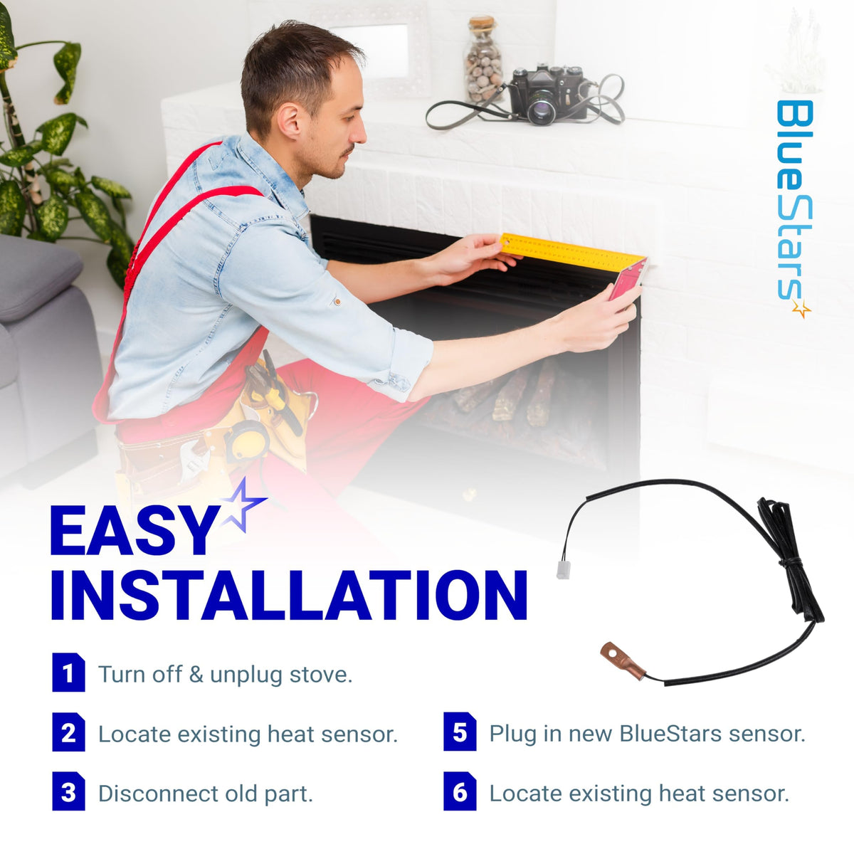 Installation guide for PU-CB98 control board heat sensor for Englander pellet stoves.