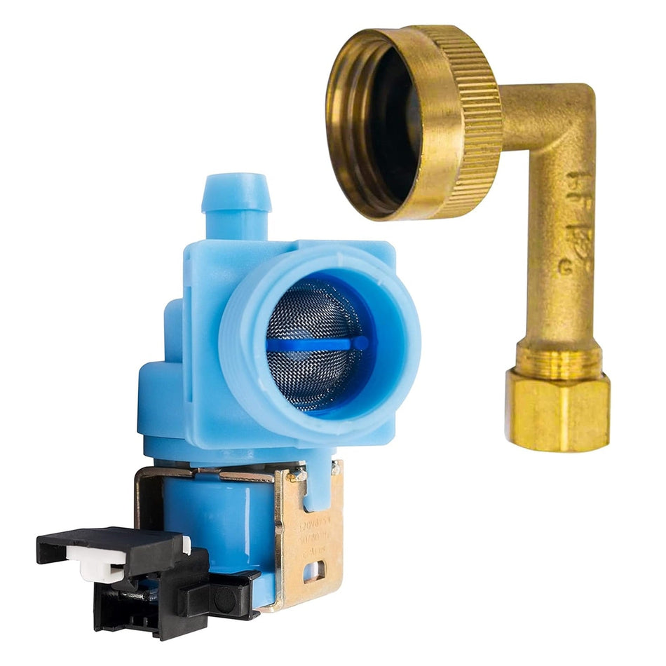 W10648041 Dishwasher Water Inlet Valve with Elbow Fitting