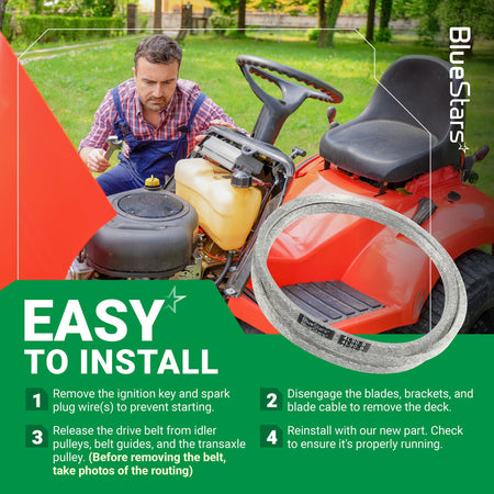 954-05027B drive belt installation guide for MTD Cub Cadet lawn mowers with step-by-step instructions.