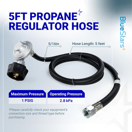 Natural Gas to Propane Conversion Kit Weber Genesis, 5-foot propane regulator hose with regulator and fittings