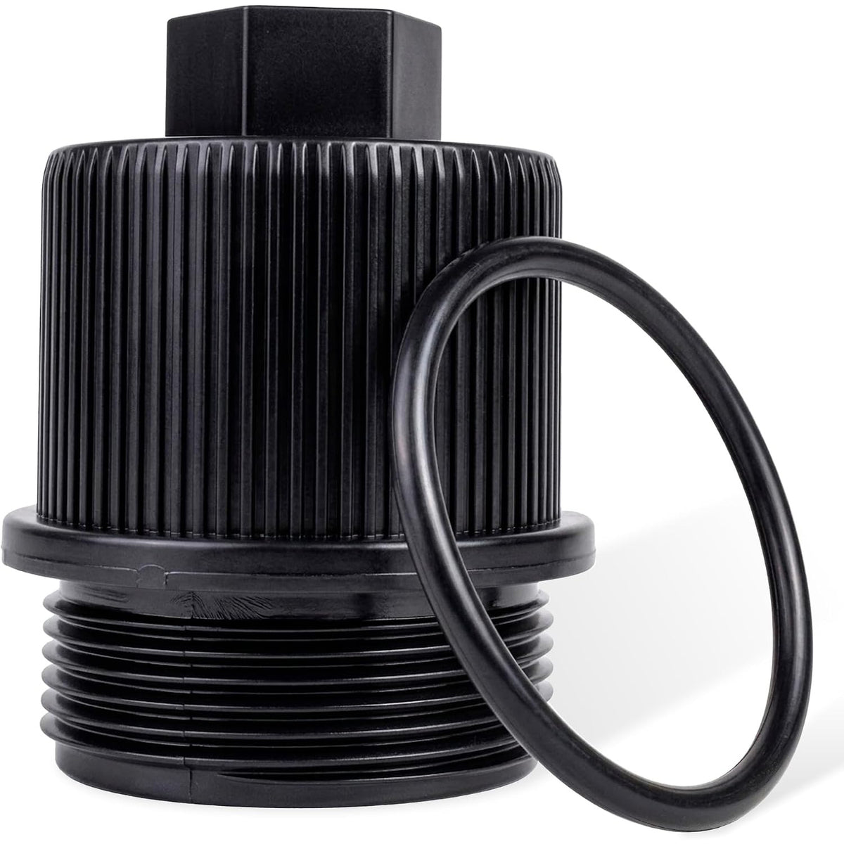 190030 Pool Filter Drain Plug Cap Assembly with O-Ring, front view