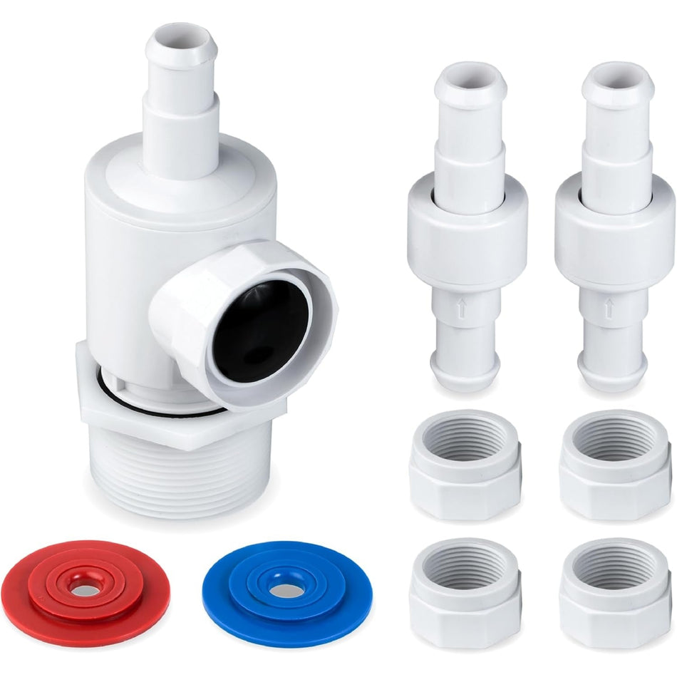 9-100-9001 UWF Connector Assembly and D20 Hose Swivel, D15 Feed Hose Nut