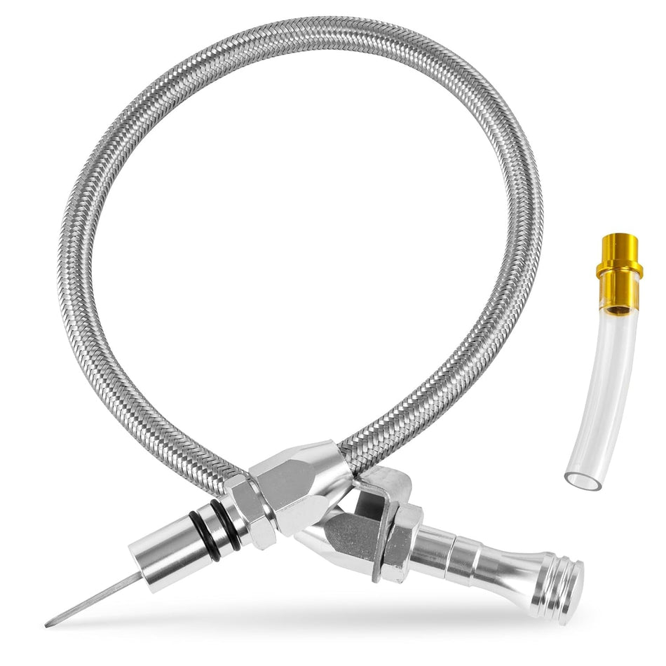 Transmission Dipstick Stainless Braided Hose TH350 TH400 700R4