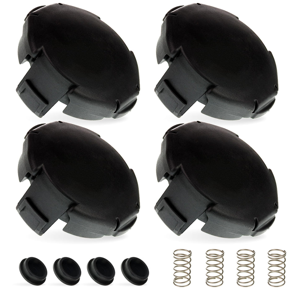 [Lifetime Warranty] Speed Feed 400 Trimmer Head Cap and Spring Kit - Compatible with Echo Weed Eater Head SRM-225 SRM-230 PAS-225 String Trimmer Echo Trimmer Parts X472000070 - Pack of 4