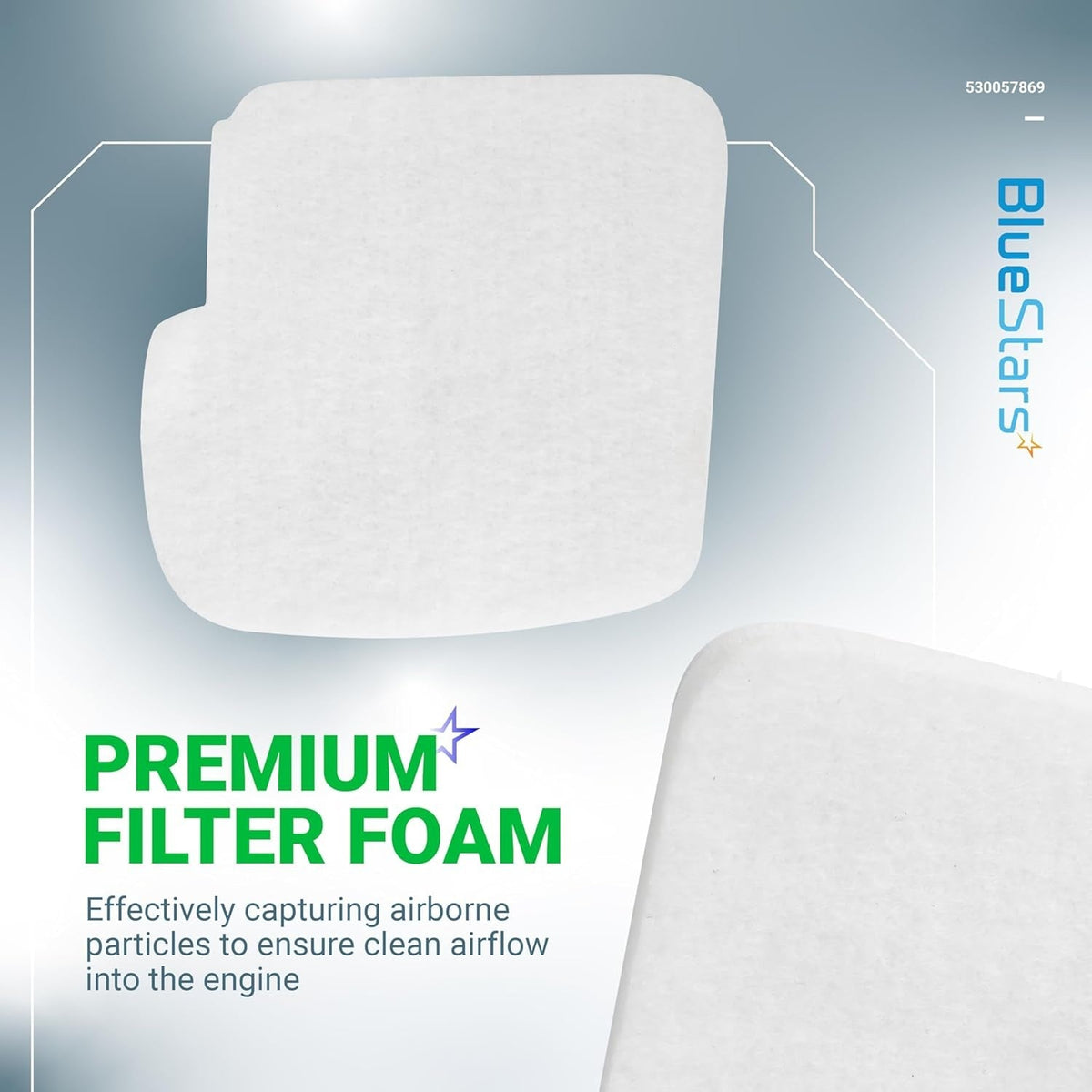 White foam air filter replacement for Poulan chainsaw tune-up kit 530057869.