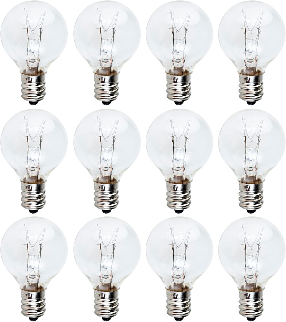 G30 E12 20W Bulbs for Middle Size Scentsy Warmers, Pack of 12